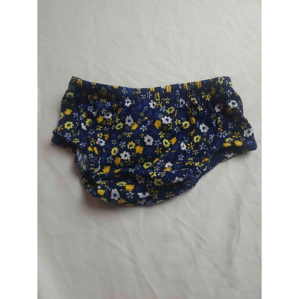 Bloomers Diaper Cover Baby Girl 24M Blue Ditsy Floral Boho Whimsical Cottagecore